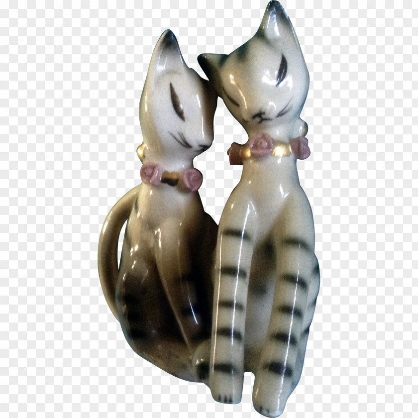 Salt And Pepper Shakers Siamese Cat Ceramic Figurine Black PNG