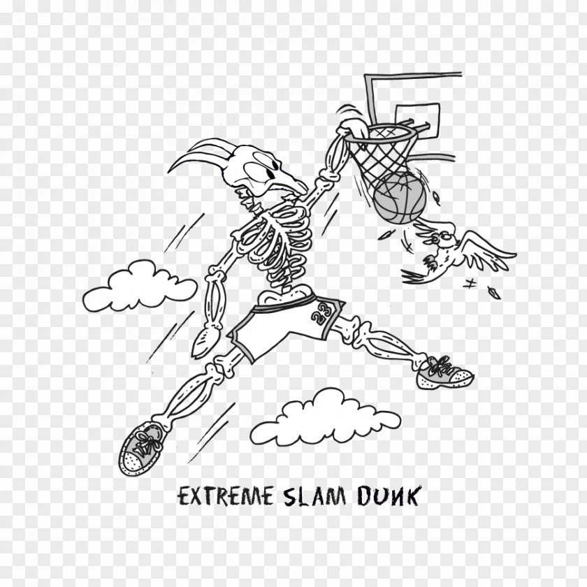 Slam Dunk Line Art Character Cartoon Sketch PNG