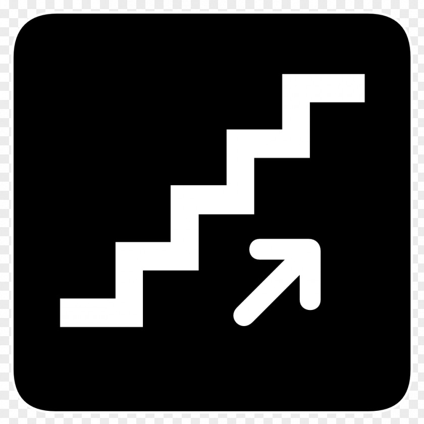 Stairs Building Escalator Sign PNG