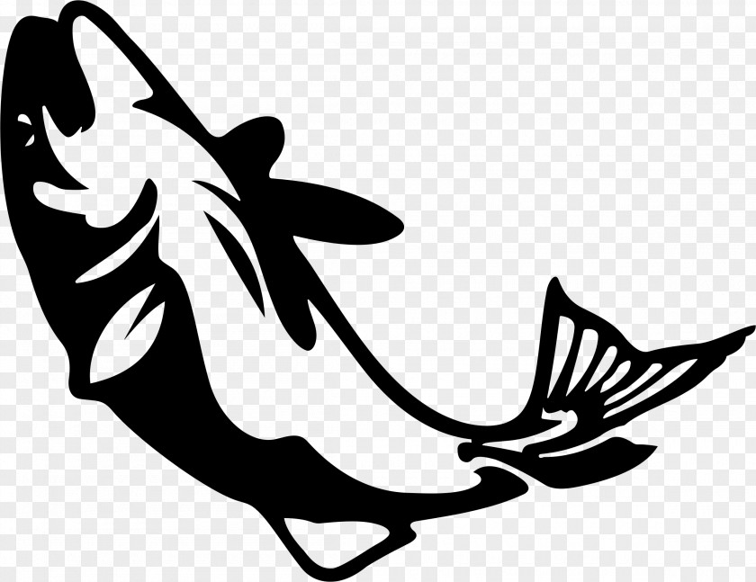 Trout Fish Silhouette Drawing Clip Art PNG