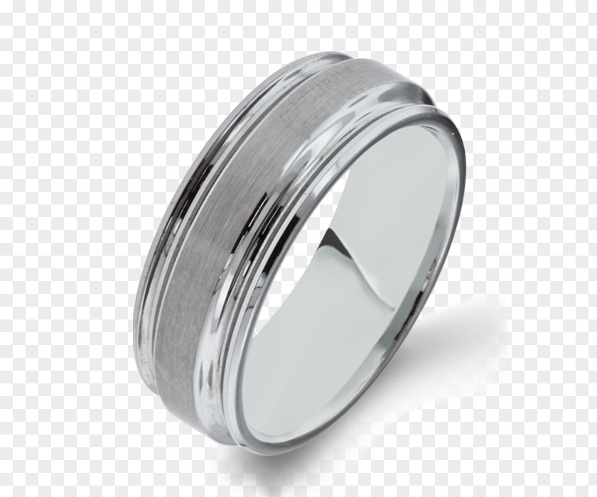 Tungsten Carbide Silver Wedding Ring Body Jewellery PNG