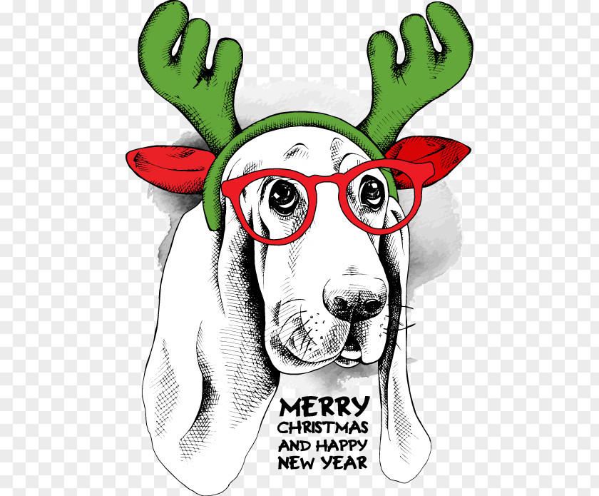Christmas Adorable Than Dogs Basset Hound Santa Claus Reindeer PNG