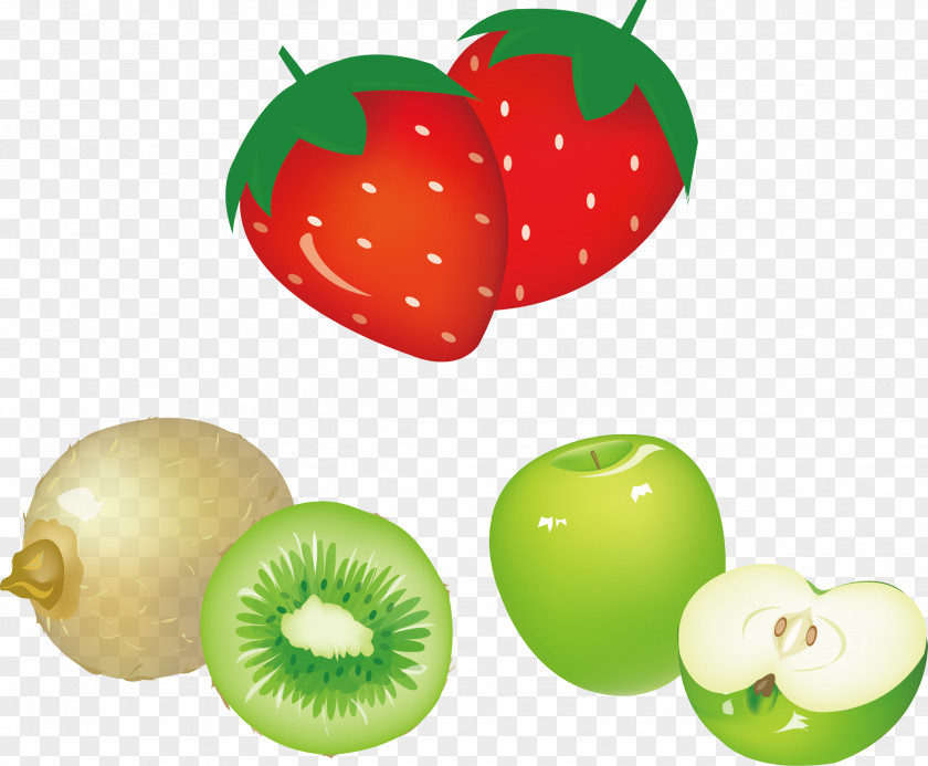 Strawberry Apple Kiwi Juice Fruit PNG