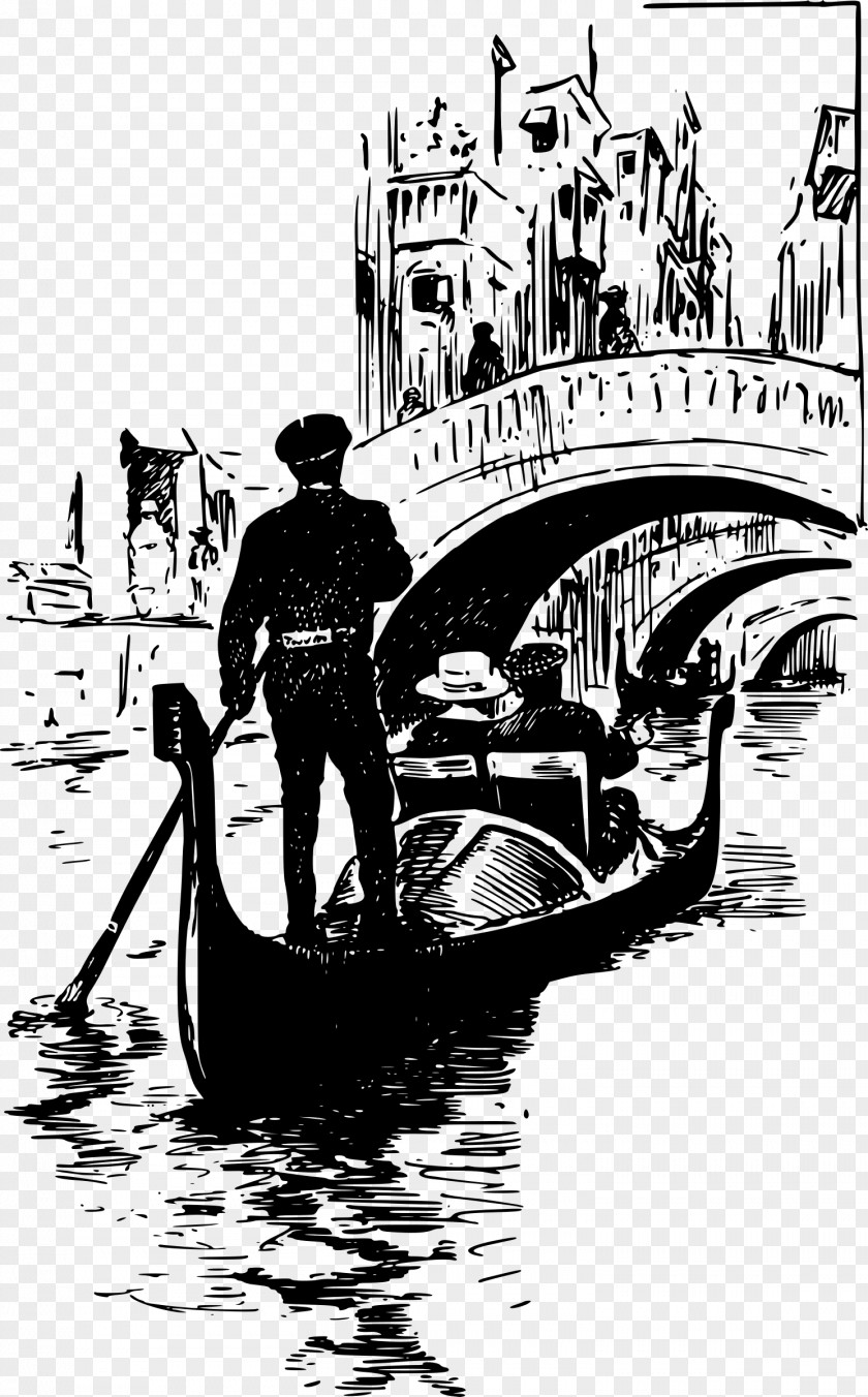 Bridge Gondola Gondolier Download Clip Art PNG