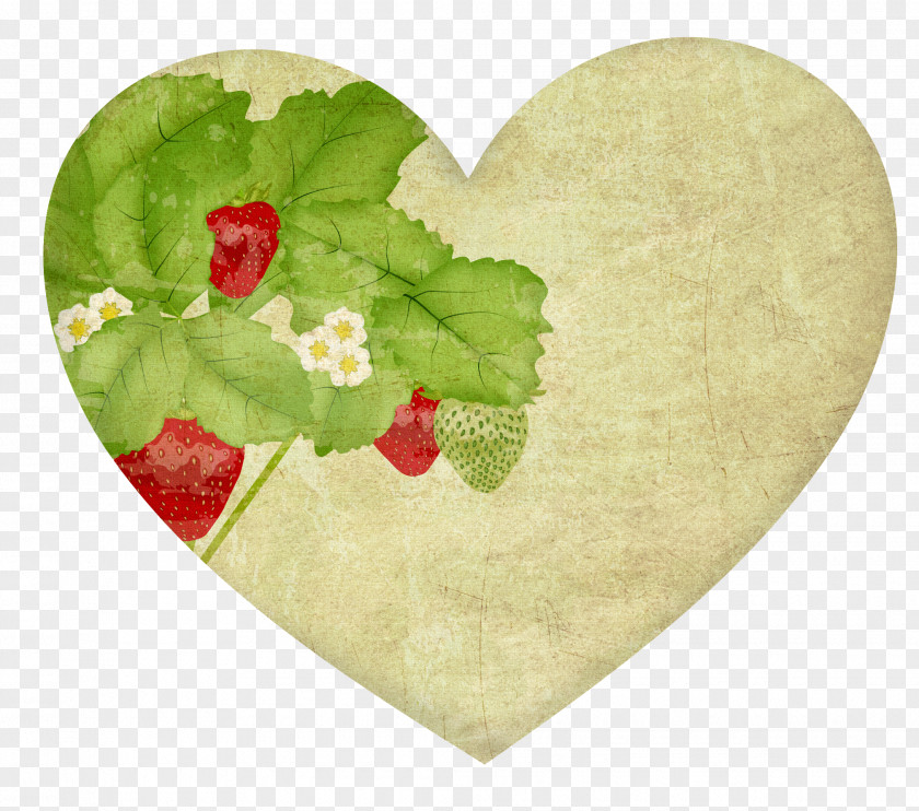 Love Strawberry Shading Vintage Label Paper PNG