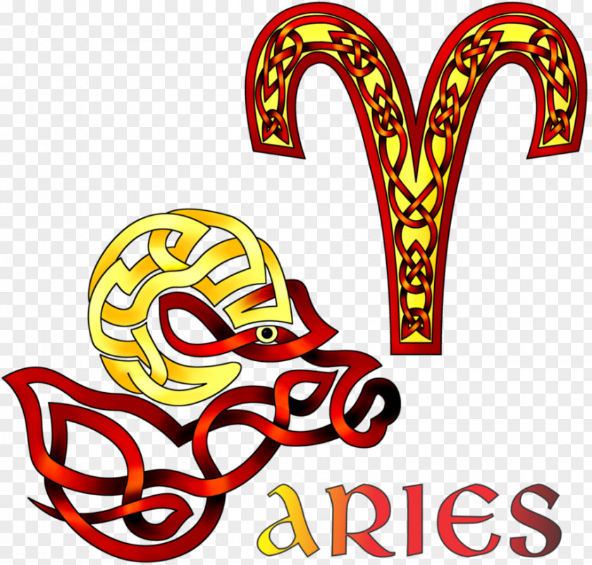 Aries Celtic Knot Art Zodiac Horoscope PNG