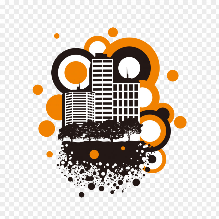 City Building Creative Graphics Graphic Design Illustration PNG