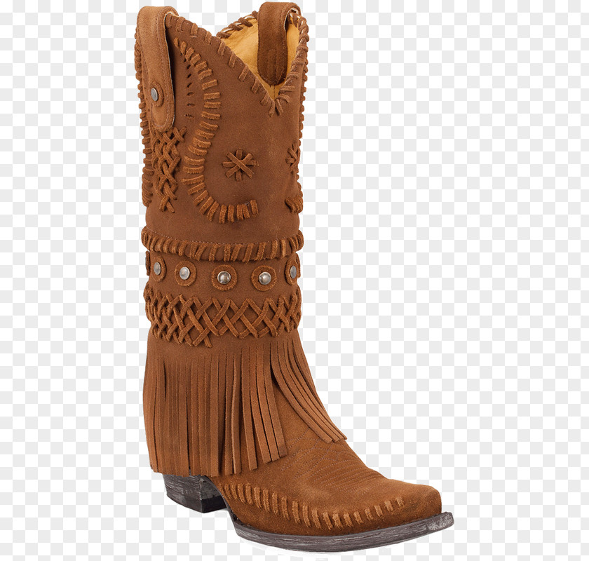 Fringe Cowboy Boot Riding Footwear Shoe PNG