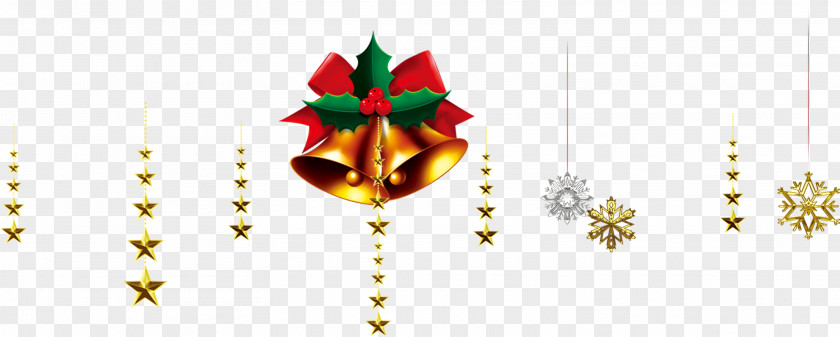 Snowflake Christmas Ornaments Bells Pattern PNG