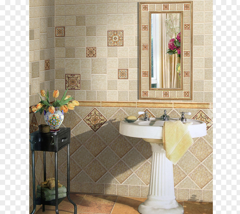 Tile Ceramic Bathroom Wall Azulejo PNG