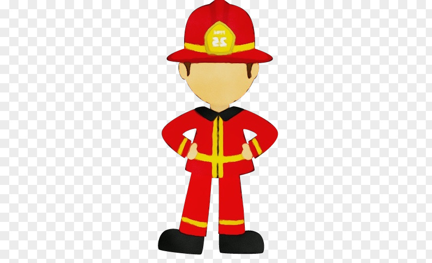 Figurine Hat Firefighter Cartoon PNG