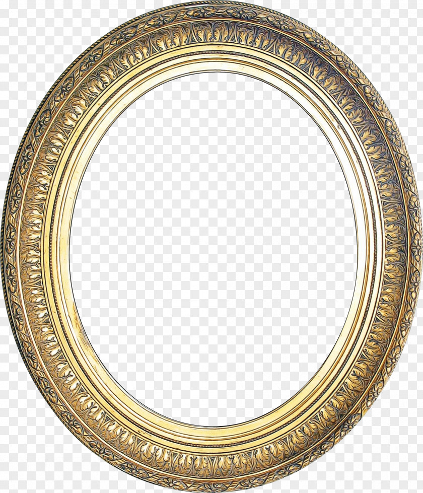 Plate Tableware Gold Frame PNG