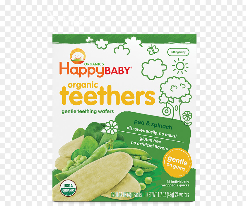 Spinach Organic Food Baby Happy Family Teether Infant PNG