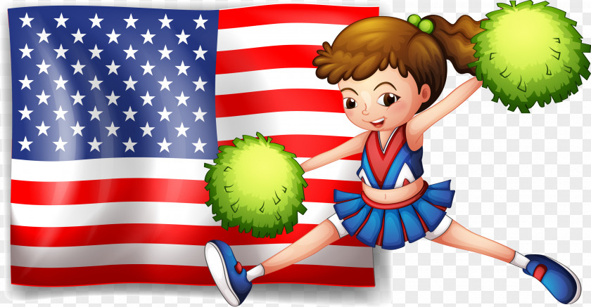 American Cheerleaders Baby Flag Of The United States Clip Art PNG