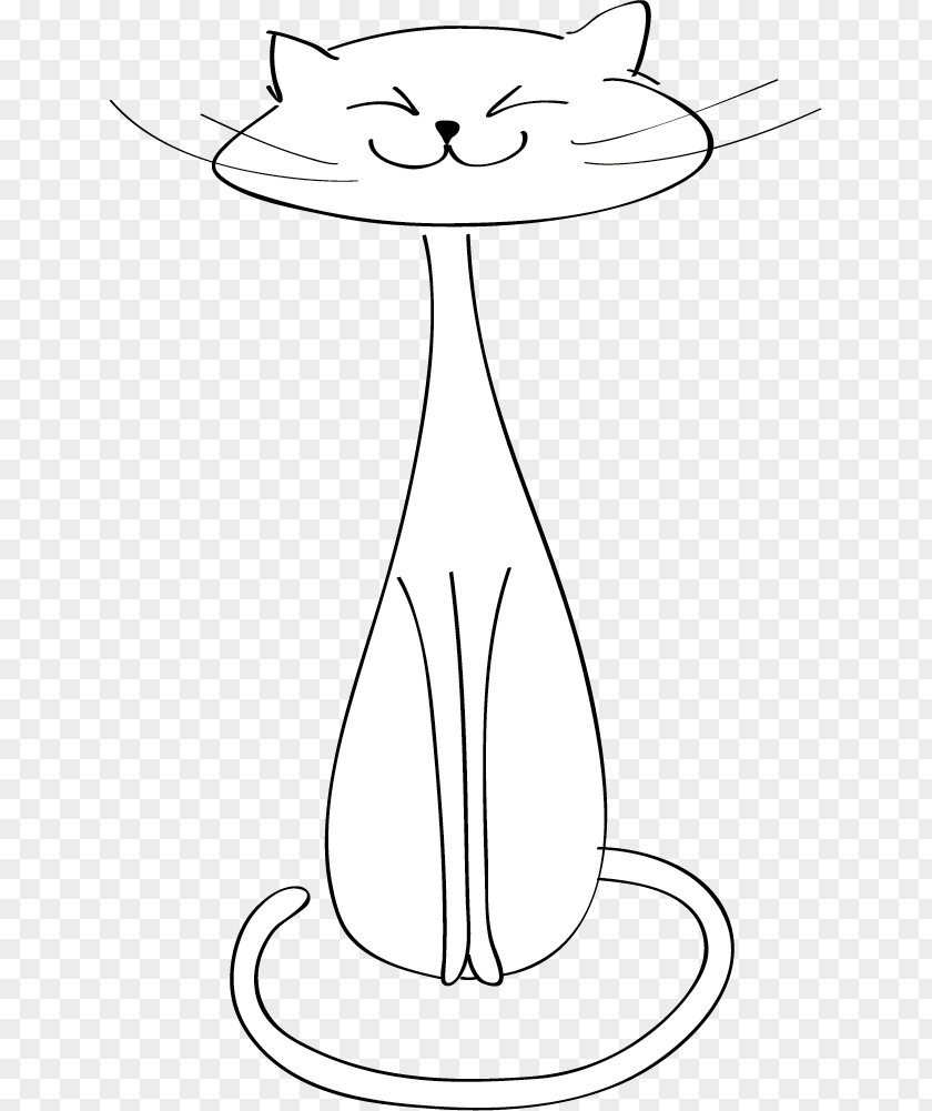 Chat Assis Line Art Drawing /m/02csf Clip Cartoon PNG
