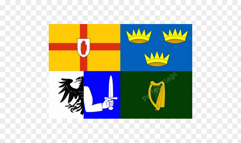 Flag Ulster Republic Of Ireland Four Provinces PNG