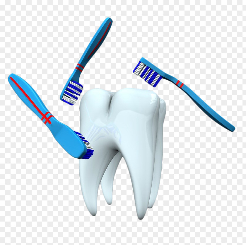 Hand Painted Teeth Clean Toothbrush Cleaning Tooth Brushing PNG