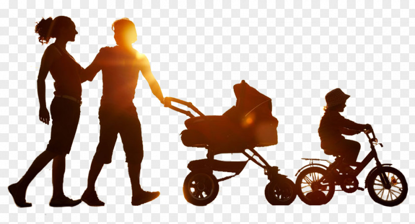Sunshine Family Travel Silhouette Law Child Parent Baby Transport PNG