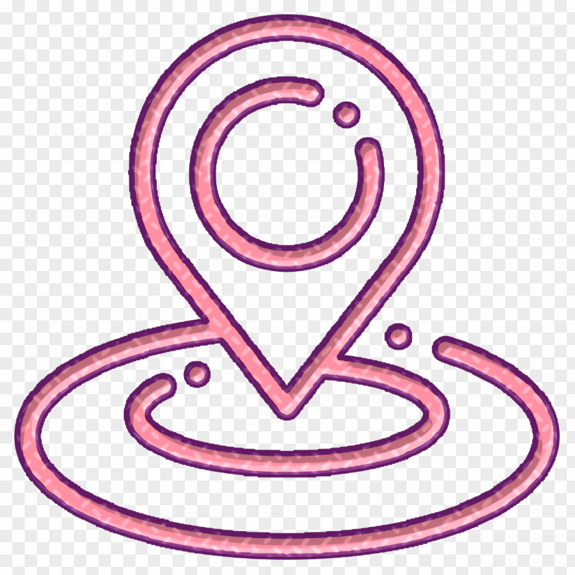 Symbol Pink Meeting Point Icon Navigation And Maps Place PNG