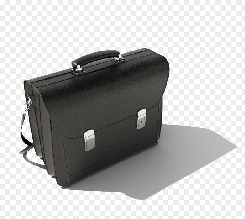 Black Wallet Briefcase 3D Computer Graphics Autodesk 3ds Max Modeling Bag PNG