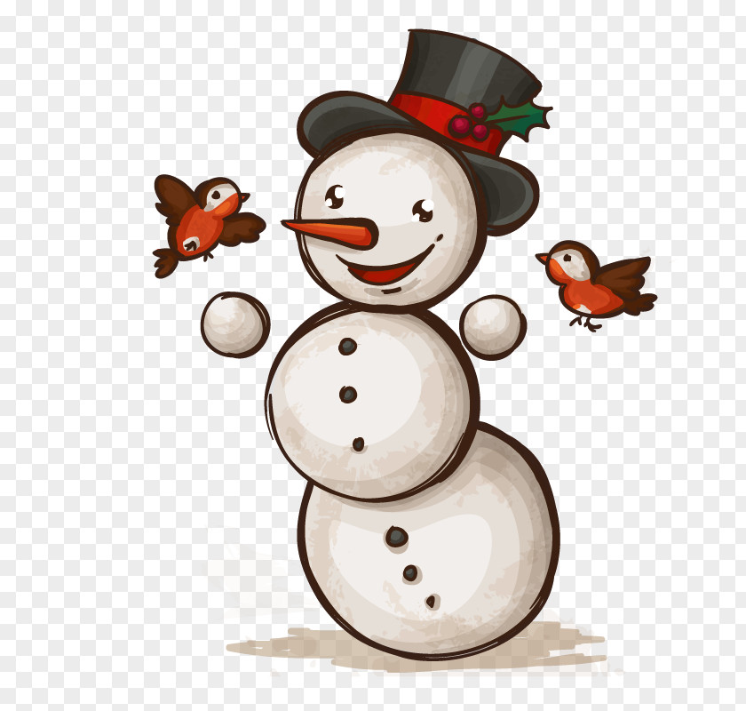 Christmas Snowman Card New Year Tree Clip Art PNG