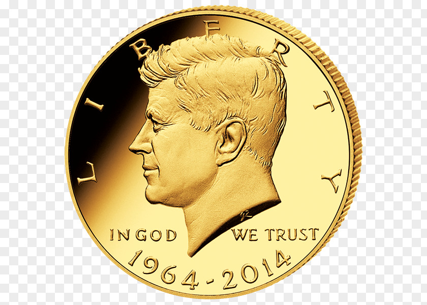 Kennedy Half Dollar Proof Coinage Commemorative Coin PNG