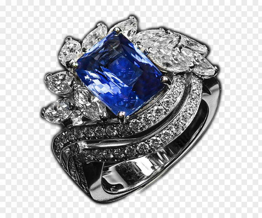 Sapphire Cobalt Blue Bling-bling Body Jewellery PNG