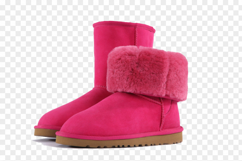 Simple Red Rose Snow Boots Boot PNG