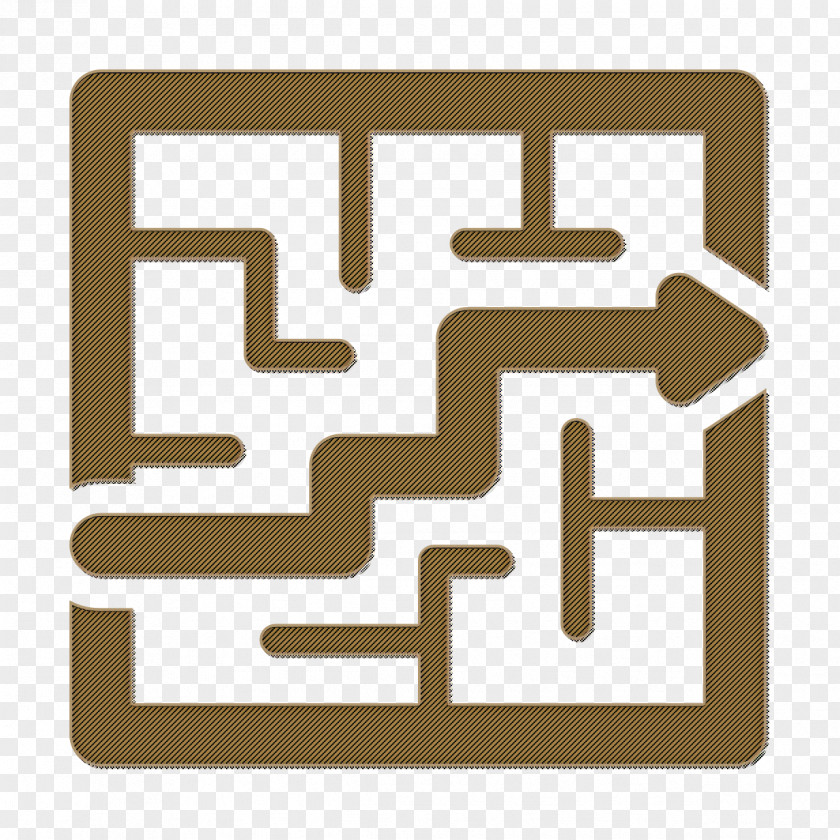 Business Icon Office Set Labyrinth And Arrow PNG