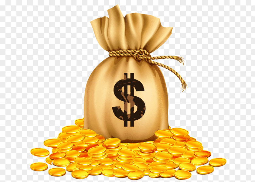 Money Bag Gold Coin Bank PNG