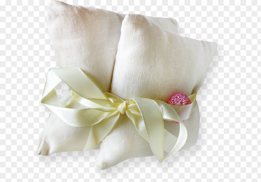 White Pillow Throw Wedding Ring Cushion Petal Cut Flowers PNG