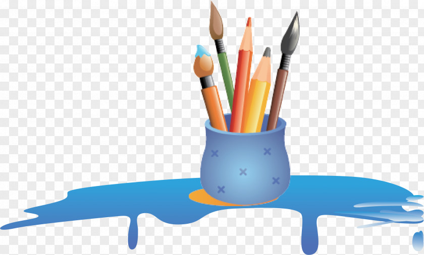 Cartoon Pen Colored Pencil Painting PNG
