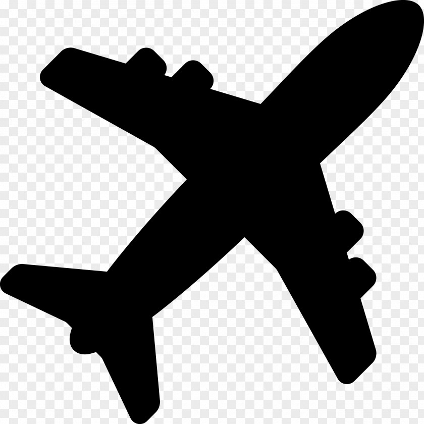 Airplane Air Transportation Silhouette PNG