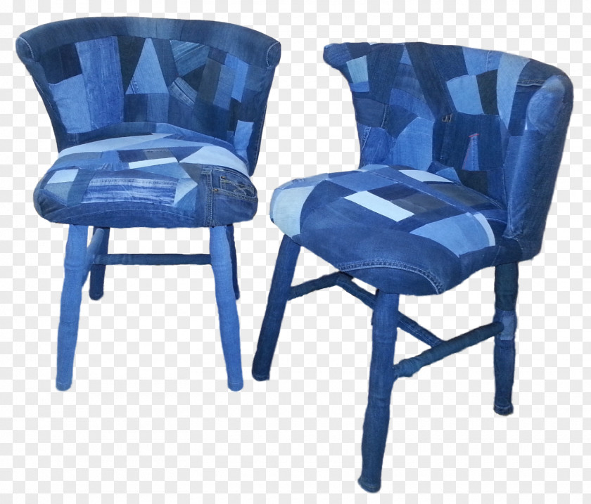 Chair Cobalt Blue Plastic Armrest PNG