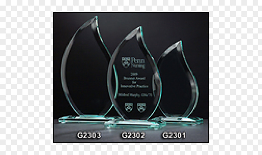 Glass Trophy Award Poly Engraving PNG