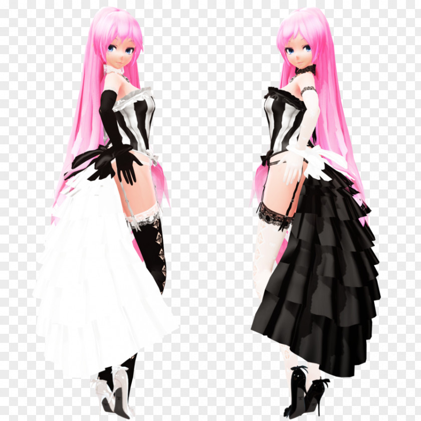 Magical Sparcals MikuMikuDance Vocaloid Clothing Megurine Luka Model PNG