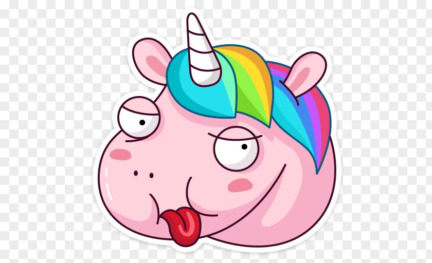 Sticker Telegram VKontakte Viber Unicorn PNG