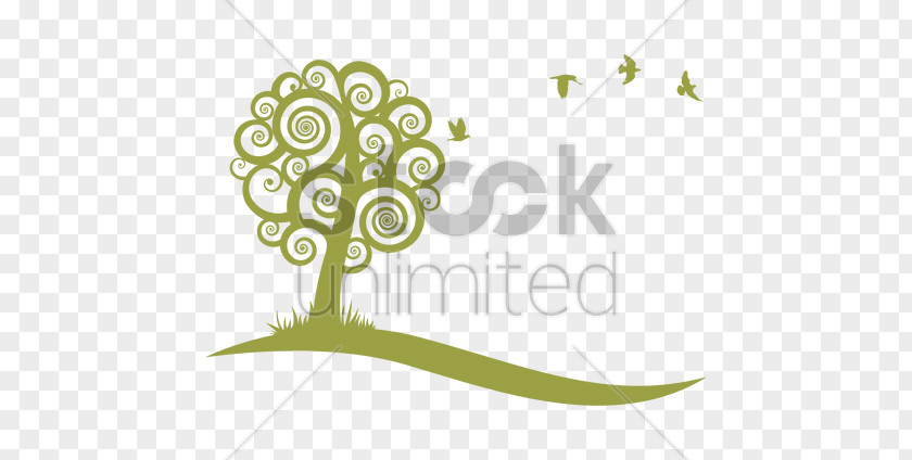Birds Tree Floral Design Green Leaf Clip Art PNG