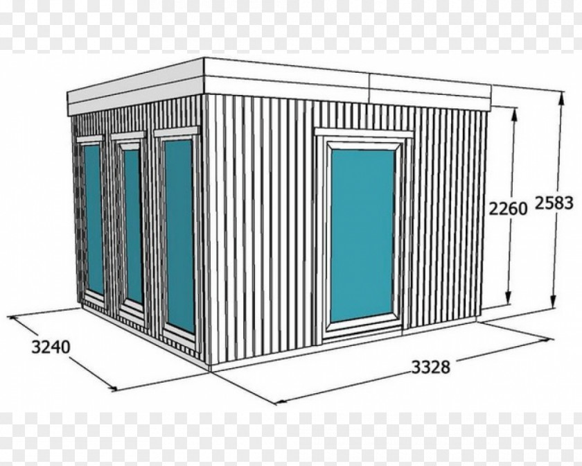 Cube Data Warehouse Shed Garden Roof Building Insulation PNG