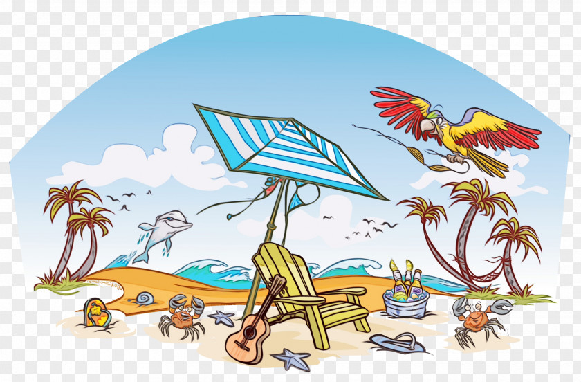 Flag Vacation Cartoon PNG