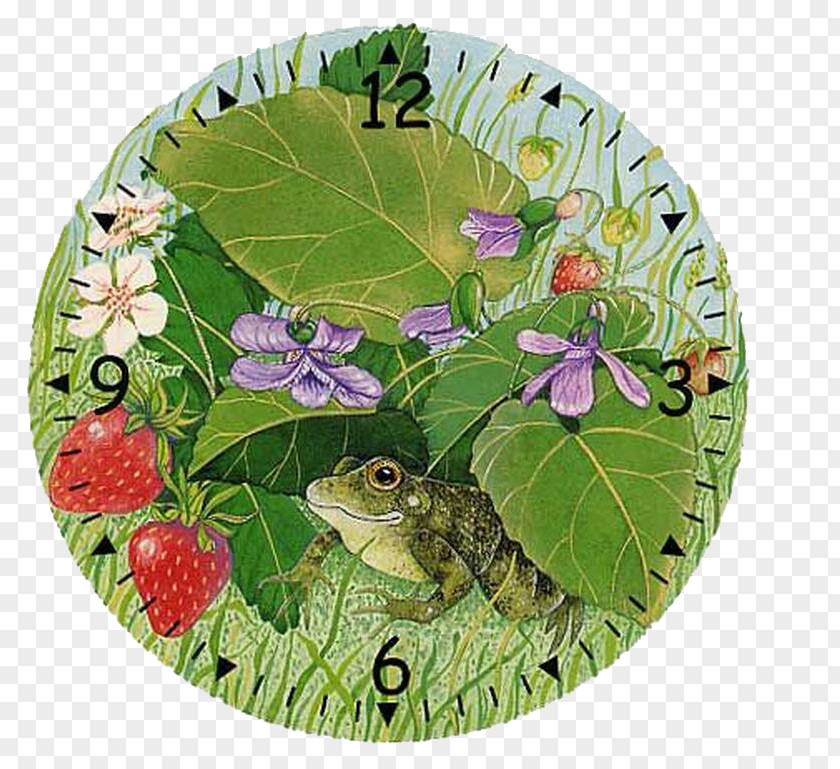 Frog Alarm Clock Embroidery Face Cross-stitch Paper PNG