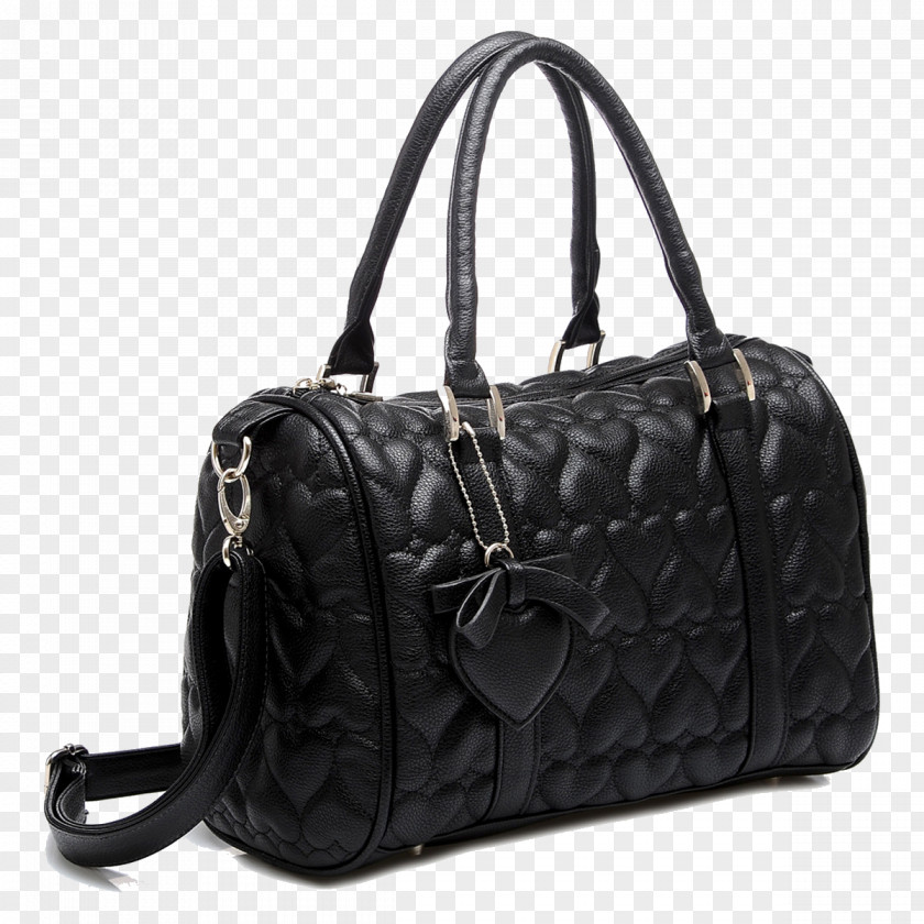 Black Hand Bag Handbag Leather Wallet Guess PNG