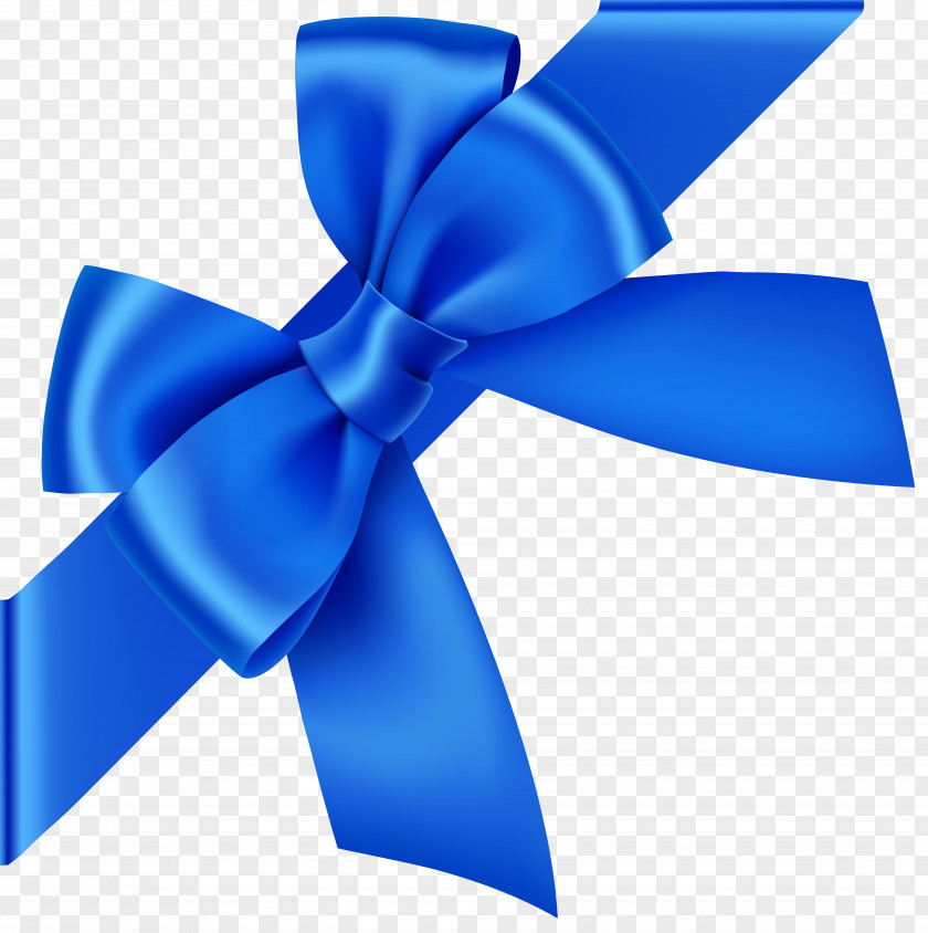 BOW TIE Blue Ribbon Clip Art PNG