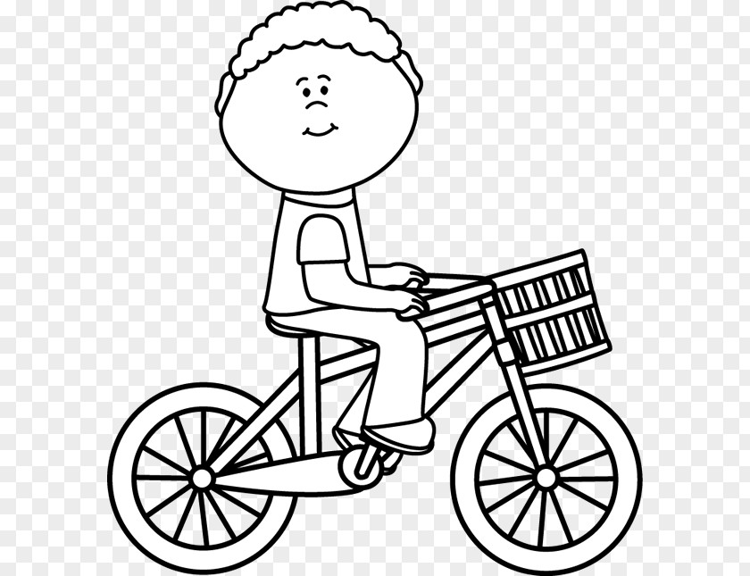 Car Rider Cliparts Bicycle Black And White Clip Art PNG