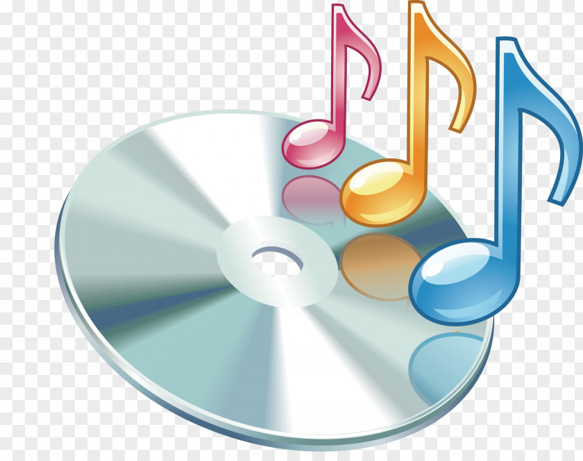 Disc Notes 3D Audio Effect Film Icon PNG
