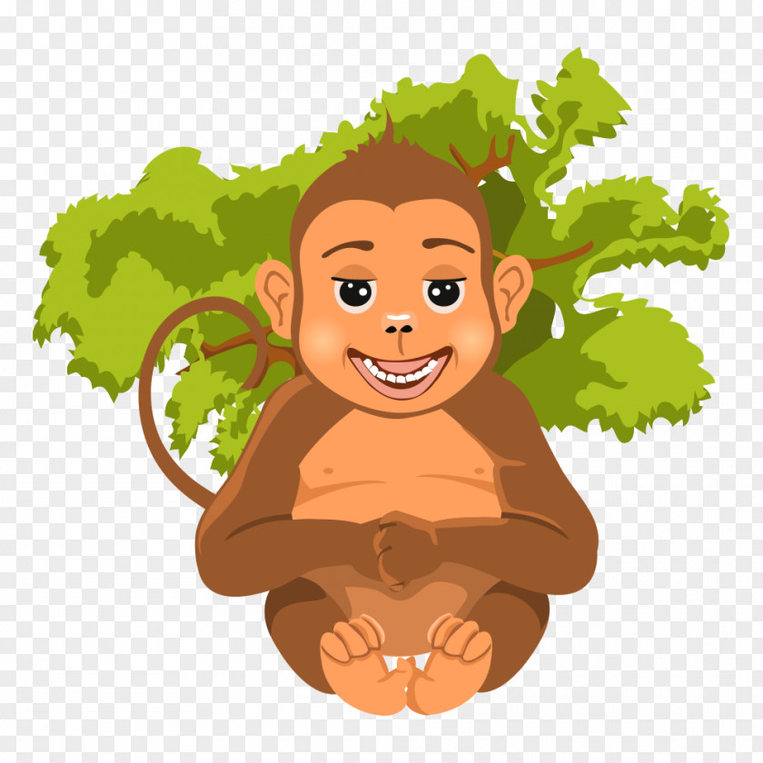 Little Monkey Jungle Cartoon Animal PNG
