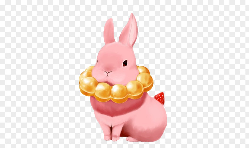 Pink Rabbit Easter Bunny Food Pixiv Illustration PNG