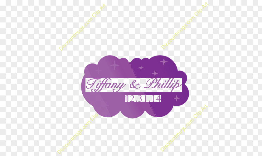 Purple Cloud Logo Love Font PNG