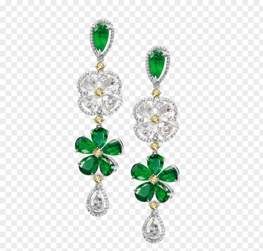 Slice Earring Jewellery Gemstone Charms & Pendants Emerald PNG