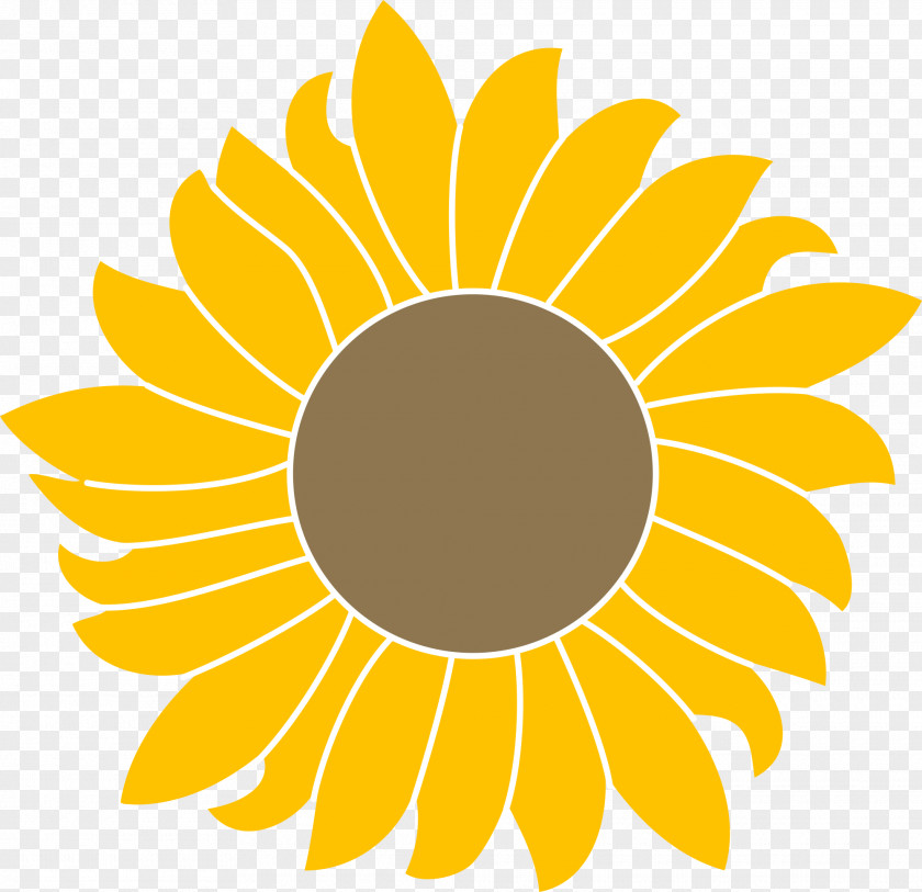 Sunflower Clipart Black And White Common Clip Art Seed PNG